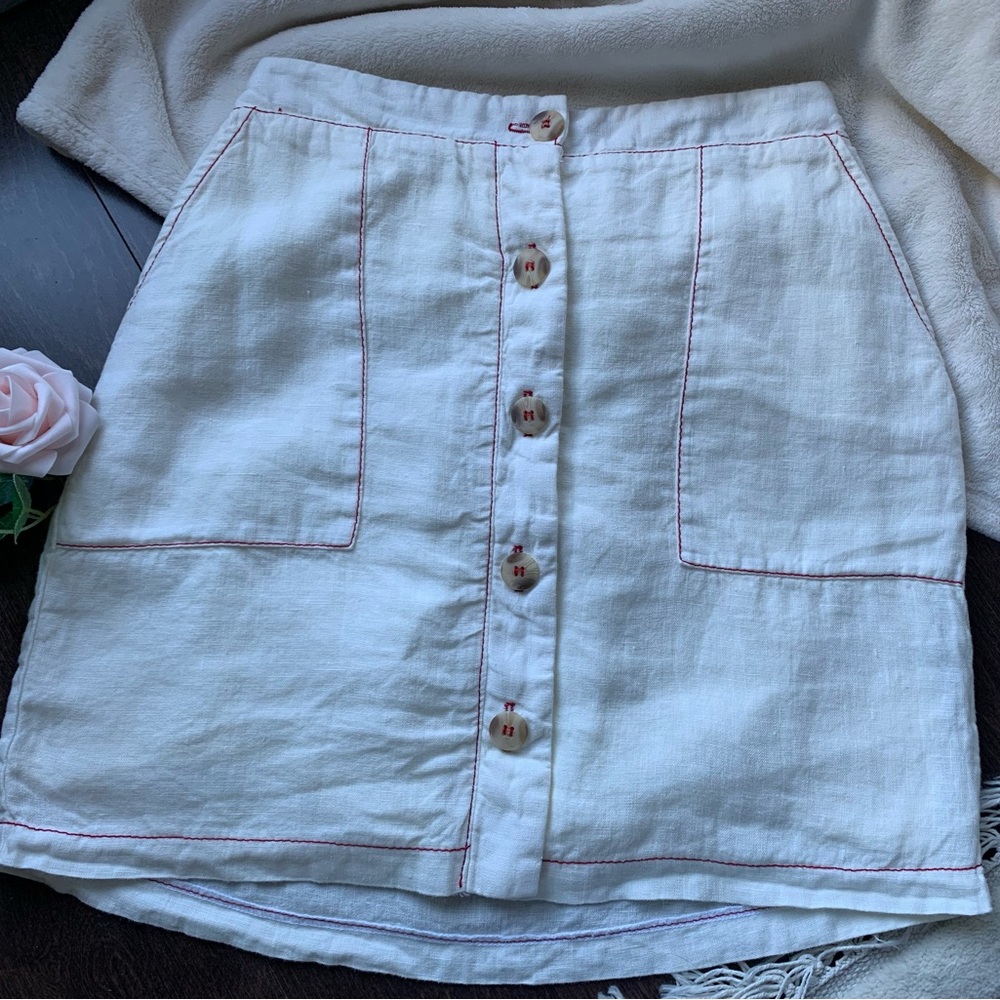 Anthropologie Amadi Linen Skirt